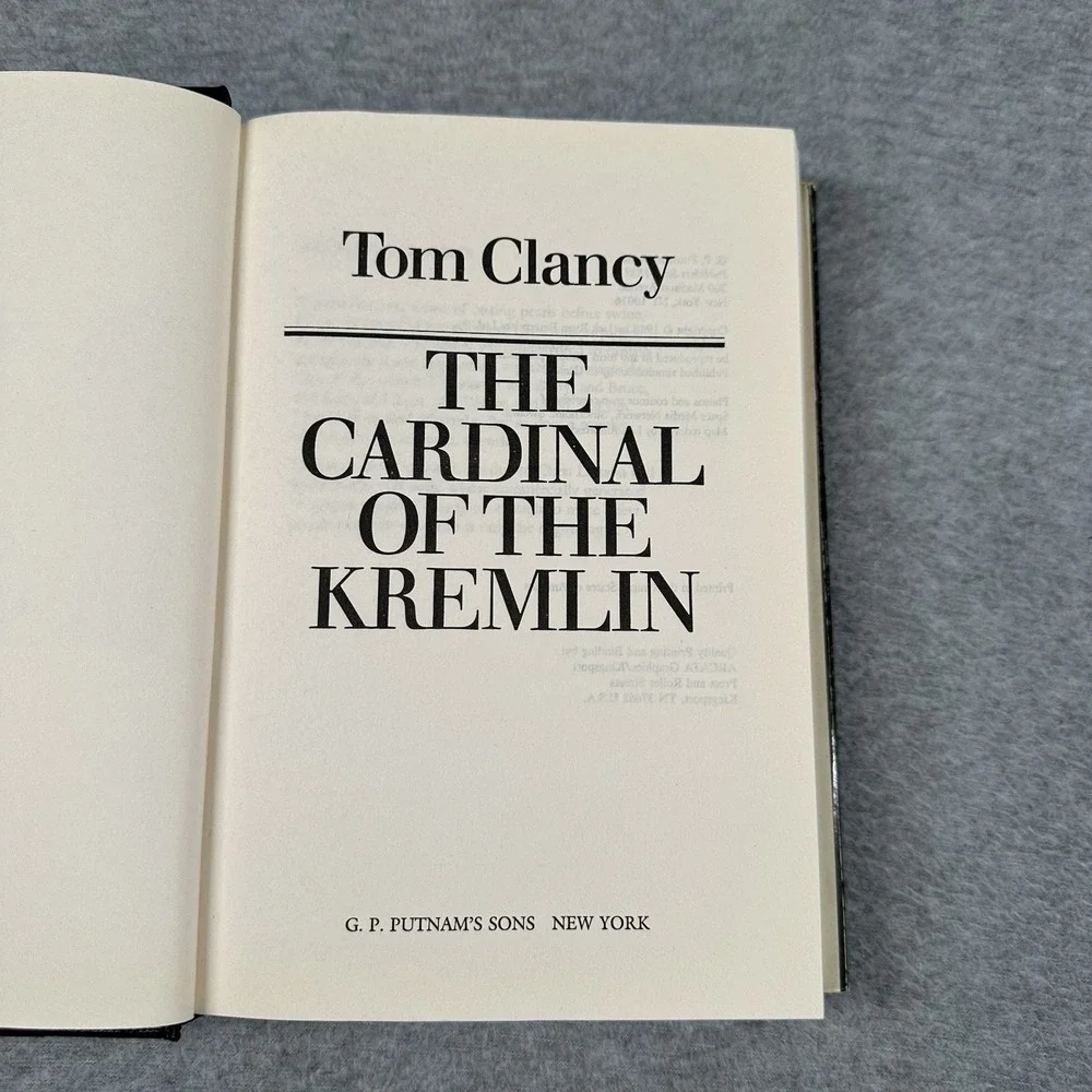 Tom Clancy The Cardinal of the Kremlin 1988 1st Ed Hardcover DJ Rare NOTE